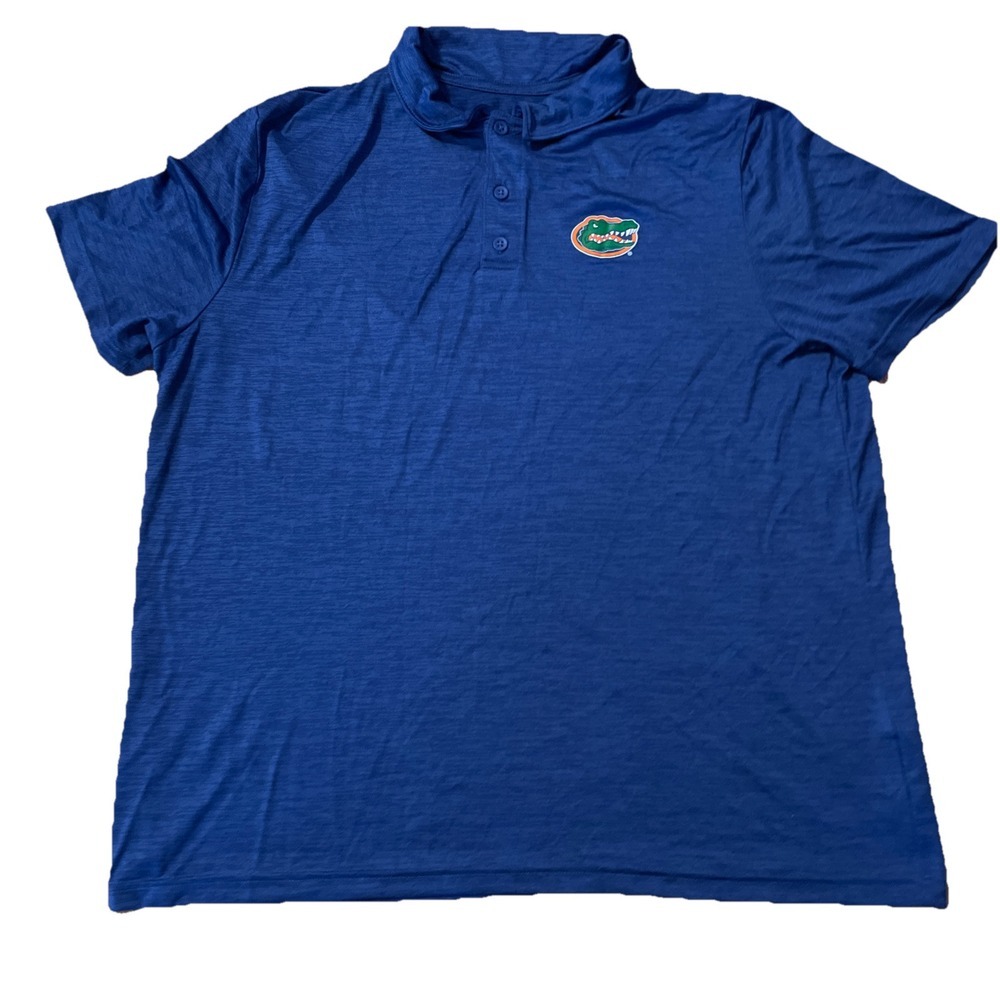 Florida Gators Fanatics Pullover Short Sleeve Polo Blue‎ Size Large